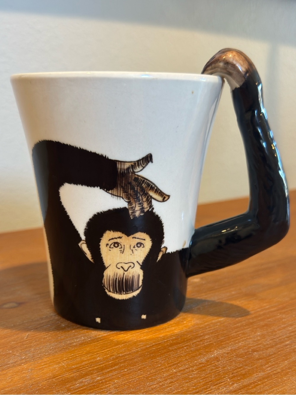 Pier 1 Imports Handpainted Chimpanzee Apr Monkey Coffee Cup Mug